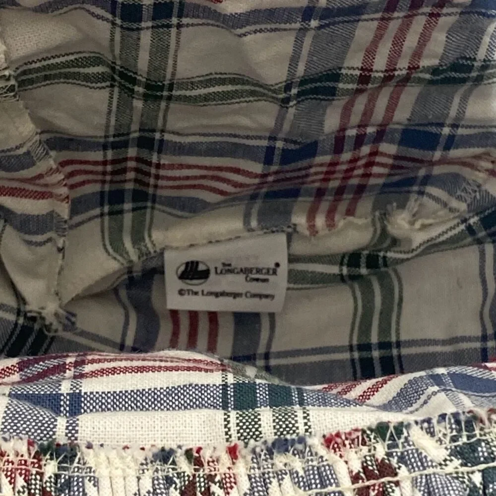 Longaberger Collectors Club Membership Basket Plaid Liner Plastic Protector USA